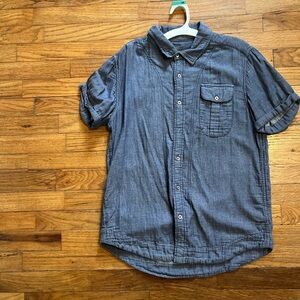 Wolf & Man Blue Denim Button-Up Shirt